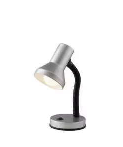 Lampada da scrivania in metallo argento, 60w